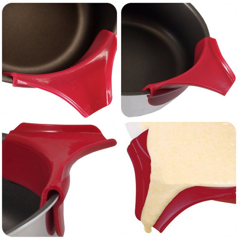 Spill-proof Kitchenware Pots Round Mouth Edge Deflector Silicone Liquid Diversion Nozzle Soup Pot Kitchen Gadget