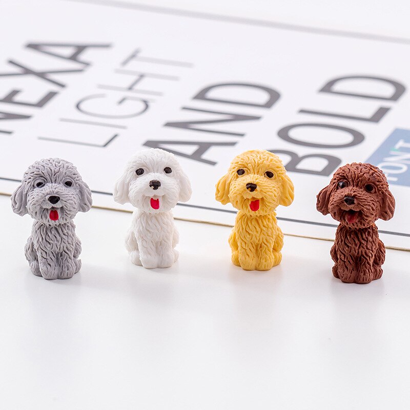 1 stk søt tegneserie hund viskelær kawaii papirvarer blyant gummi viskelær student låve skole kontorrekvisita