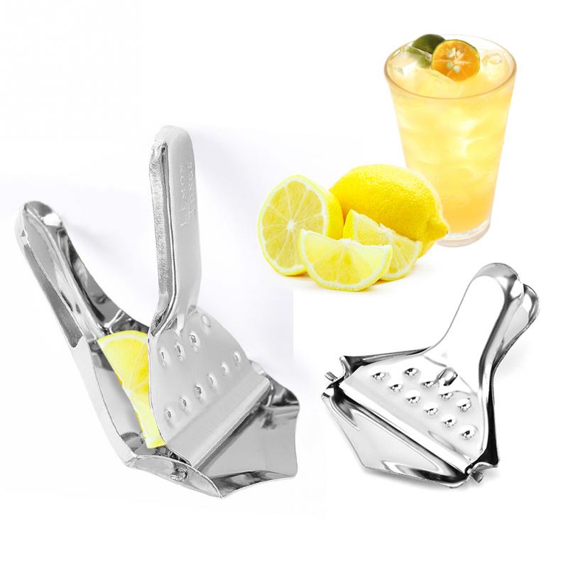 Metal manuel håndpres citronpresser rustfrit stål frugt lime appelsin juicer kileværktøj køkken bar tilbehør