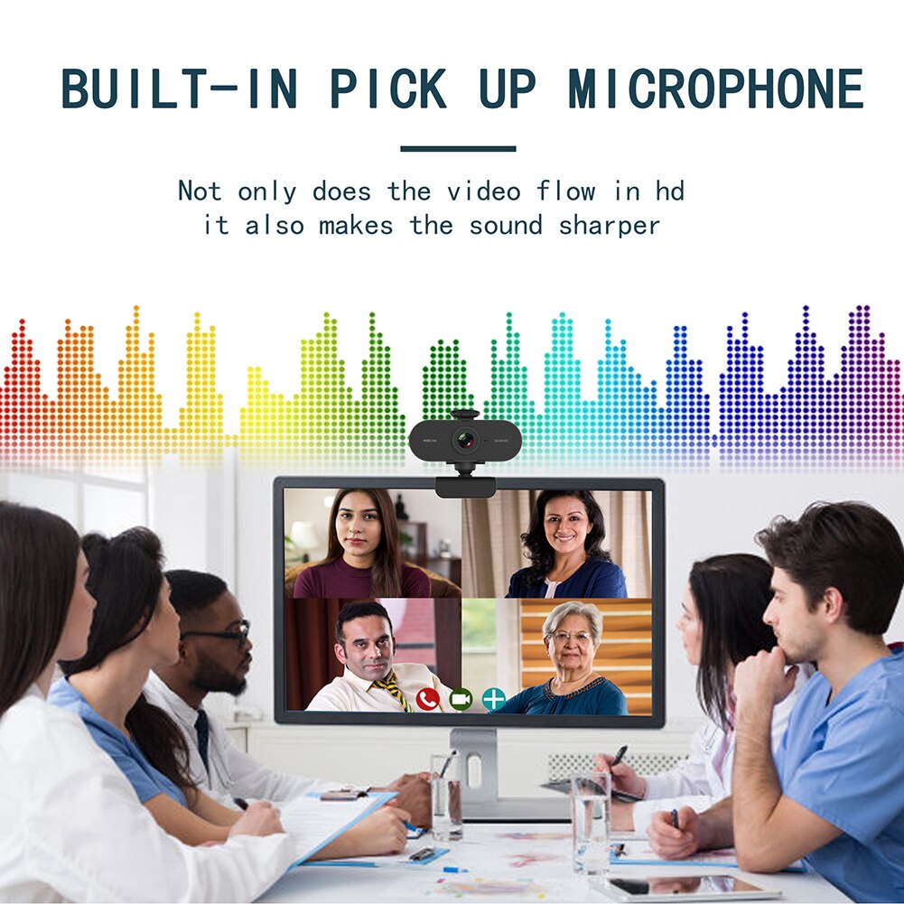 4MP 2K HD Webcam with Built-in Microphone USB Driver Free Web Camera with Privacy Cover Tripod for PC Computer Smart TV Live