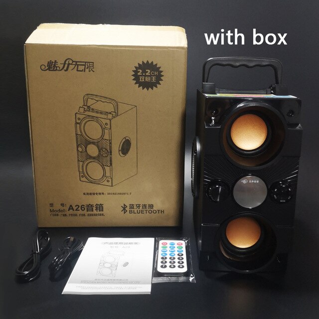 40W Big Power Portable Bluetooth Speaker Wireless Bass Column 3DStereo Subwoofer Music Center Boombox Support Remote Control Mic