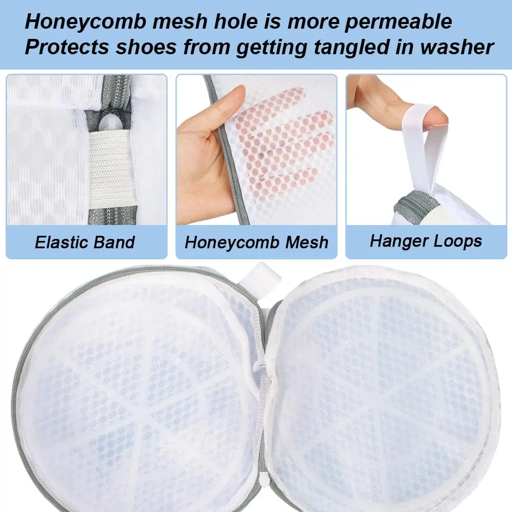 Shoes Wash Bags Shoe Laundry Bags Sneaker Mesh Washing Cleaning Bag Travel Organization Pouch For Sneakers Socks Washing Machine
