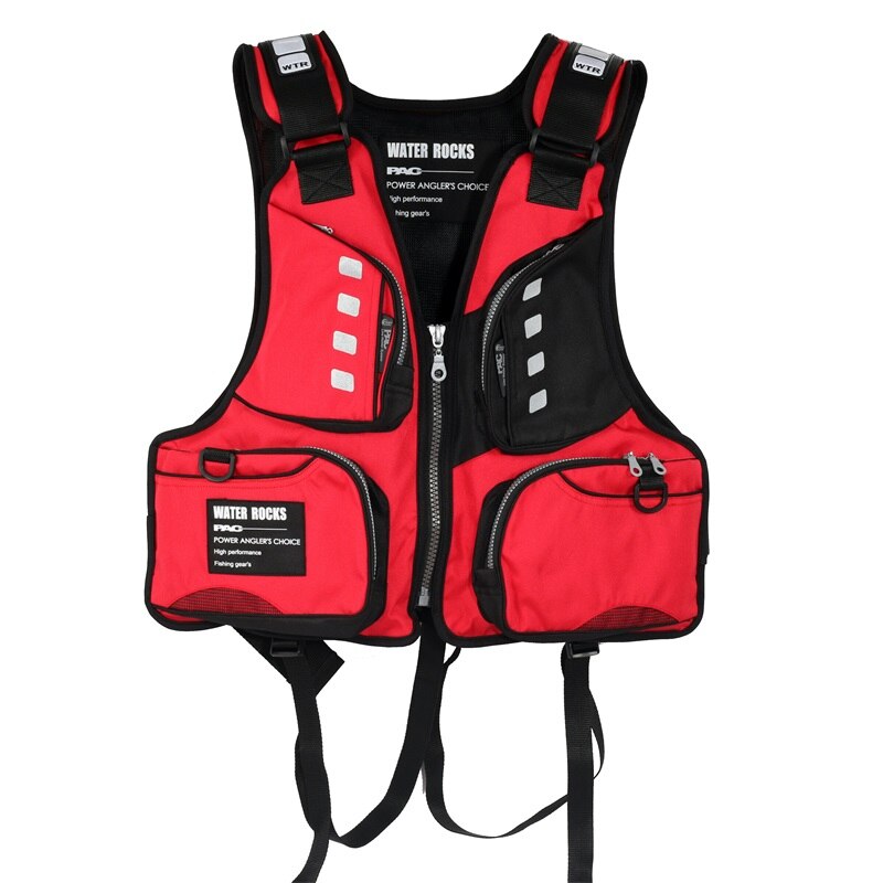 OWLWIN Fishing Life Jacket Vest Multi-function Buoyancy 115 Kg Outdoors Sports: Red