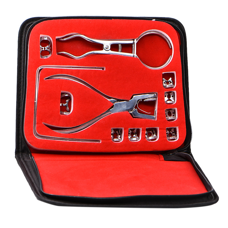 Dental Dam Hole Puncher Set Puncher Pliers for Dentist Perforator Rubber Orthodontic Tools Dam Clip