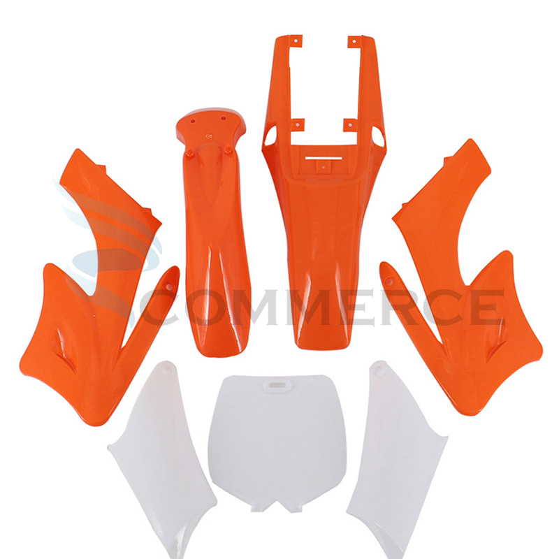 1 conjunto de kits de corpo de carenagem de para-lamas de plástico de alta resistência para chinês 2 tempos 47cc 49cc Apollo Orion Mini Dirt Bike Acessórios: Laranja