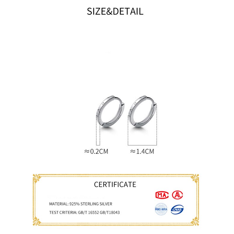 La Monada-pendientes de aro de plata 925 para mujer, joyería aros para mujer, aretes de aro pequeños con letras de plata 925