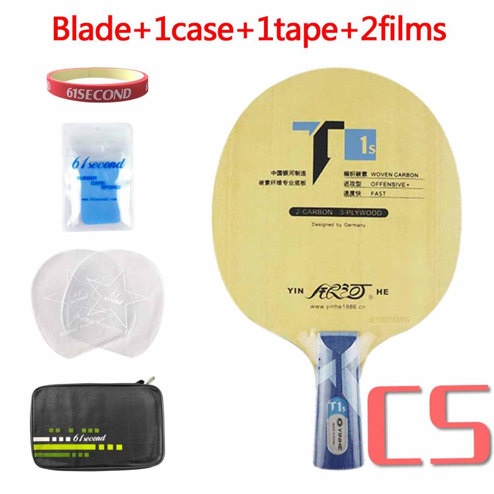 YINHE T-1S T1S Table Tennis Blade T-1 T1 Racket Ping Pong Bat Paddle Paddle: CS with F 1case