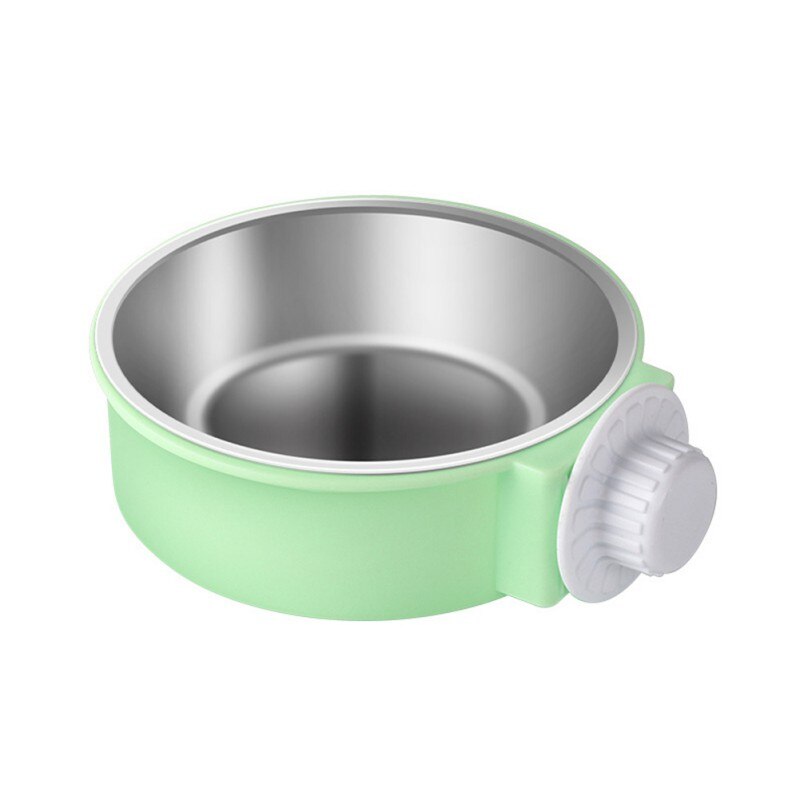 Hangende voerbak van roestvrij staal voor huisdieren, verwijderbare, gemakkelijk te reinigen voerbak voor puppy's, vogels, ratten, cavia's: Gn / S