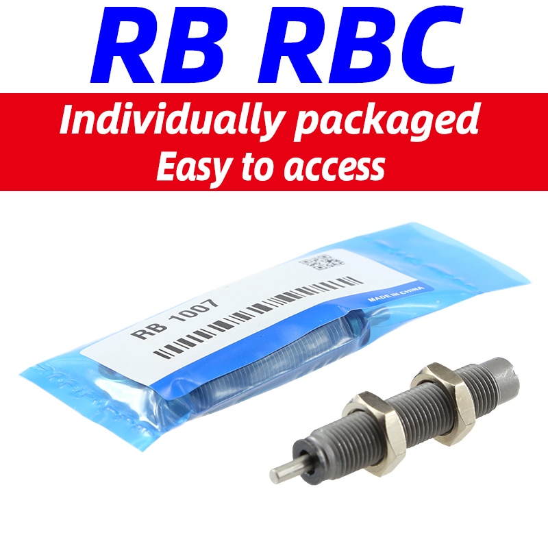 Pneumatisk hydraulisk støtdemper justerbar hydraulisk buffer rb serie  rb0805 rb1007 med hette rbc 1007 rbc 2725