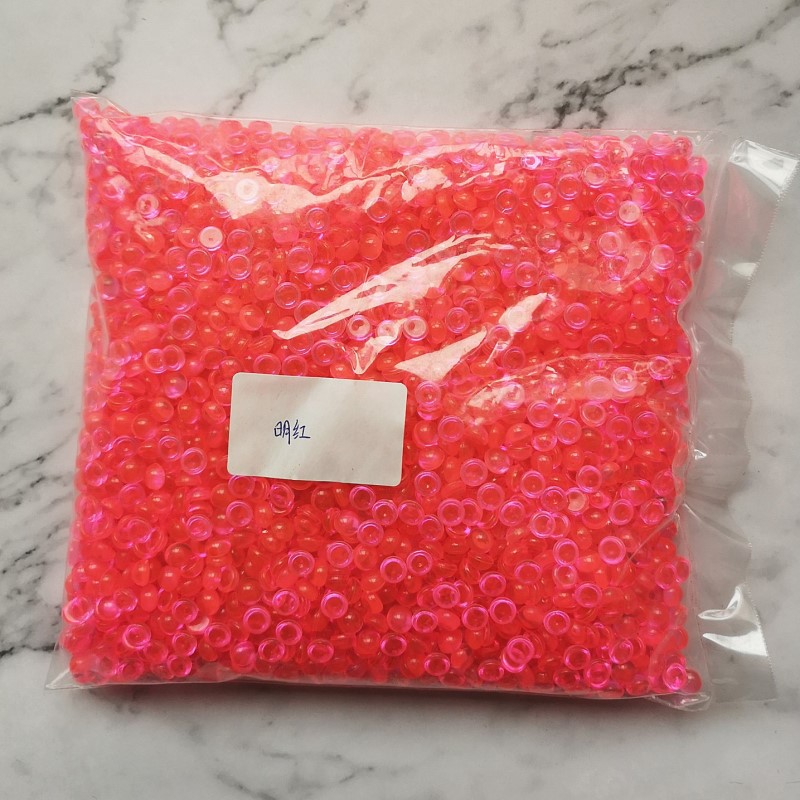500 g 21 Farben Kristall flache Fischglasperlen Schleimzubehör Bunte Gummibälle für Schleimfüller DIY Zubehör Dekoration: Orange
