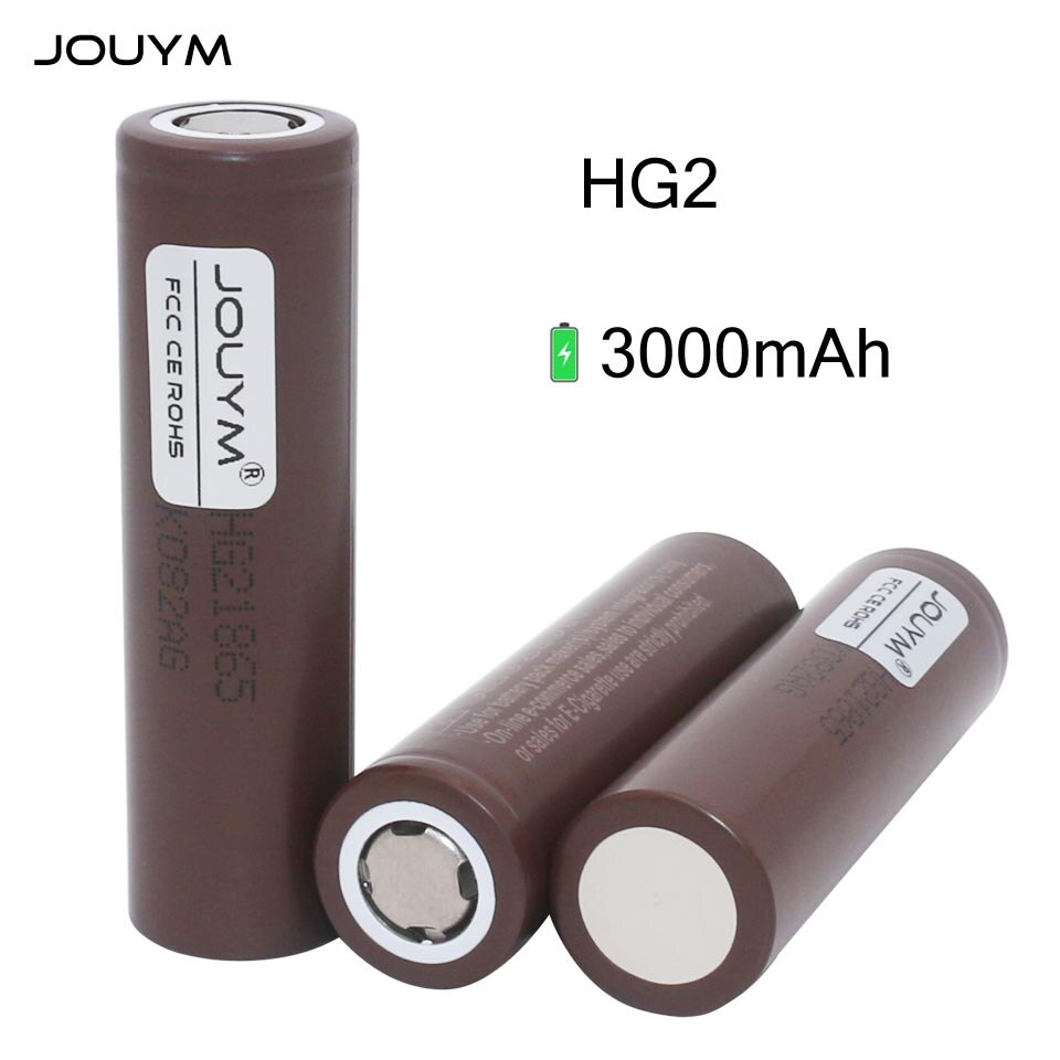 JOUYM 18650 Batterij HG2 3000mAh 3.6V 18650 Li-Ion Oplaadbare 20A Power Batterij