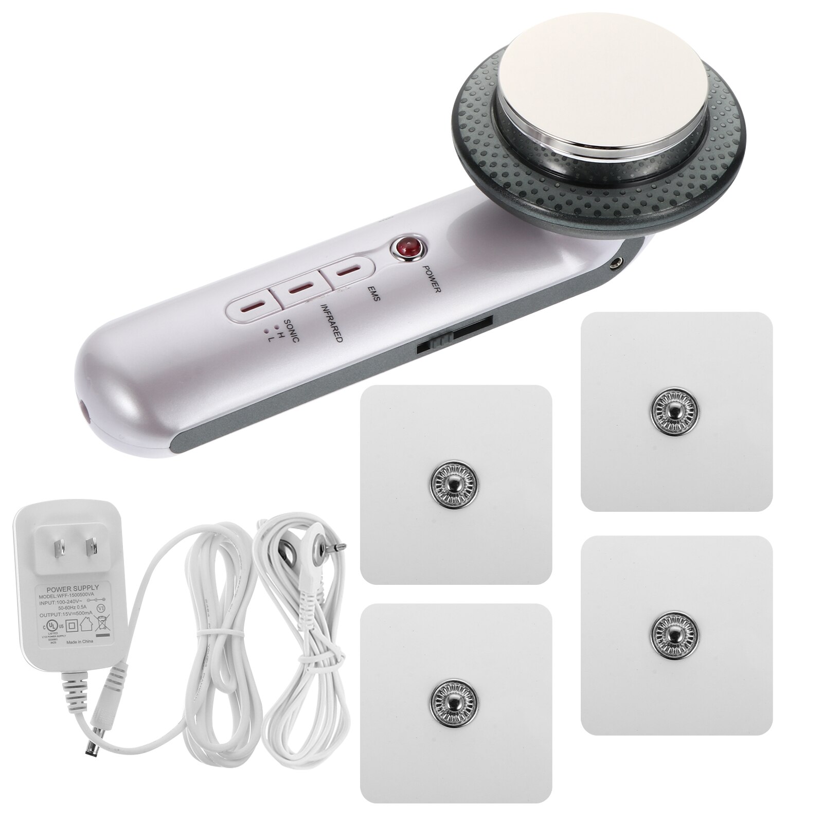3-in-1 Ultrasonic Body Beauty Machine Far Infrared Cosmetic Instrument (White): Default Title