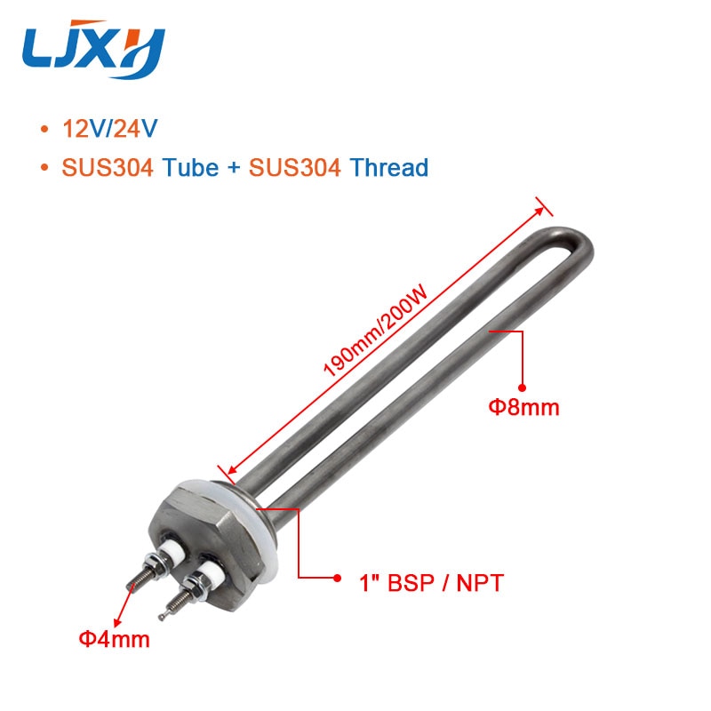 DN32 Immersion Water Heater Element - 304SUS Copper Thread - 220V/380V - View #3