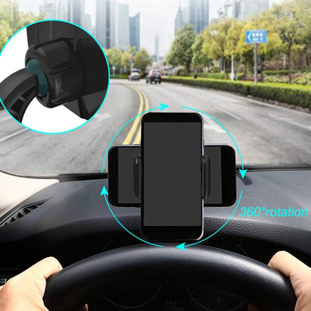 XMXCZKJ Auto Telefon Halter 360-Grad Rotation Handy Halter Geeignet für 4 zu 6 zoll Smartphones, dreh Armaturenbrett Clip Mo