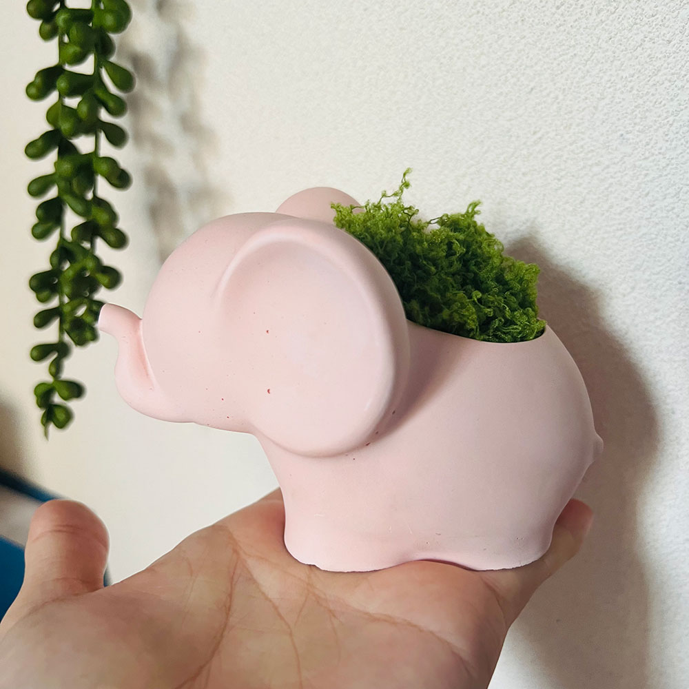 Stampo per vaso di fiori in silicone a forma di elefante per fioriera succulenta fai da te stampi sferici portacandele in gesso stampo in resina