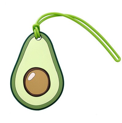 Cartoon Three-dimensional Luggage Tag Suitcase Label Consignment Pass Boarding Pass Schoolbag Cute Listing Travel Luggage Tag: Avocado