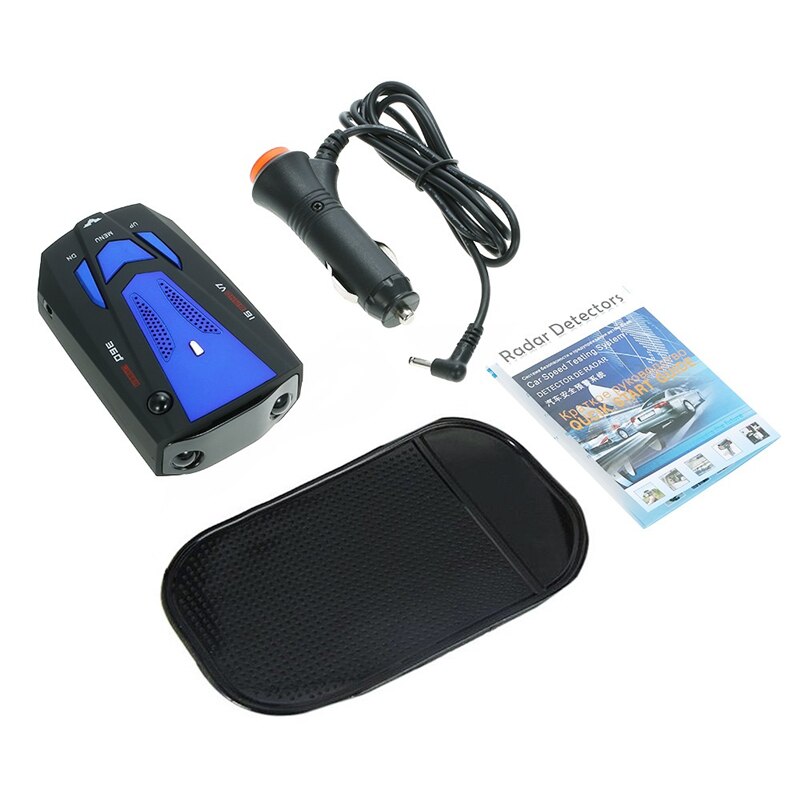 Auto Radar Detector 360 Graden Voertuig V7 Controle Snelheid Voice Alert Alarm Waarschuwing 16 Band Led Display Engels Russisch Auto