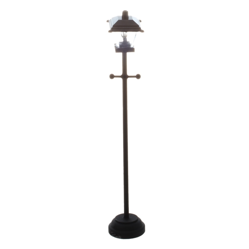 LED Street Light for 1/12 Miniature DollHouse - Black