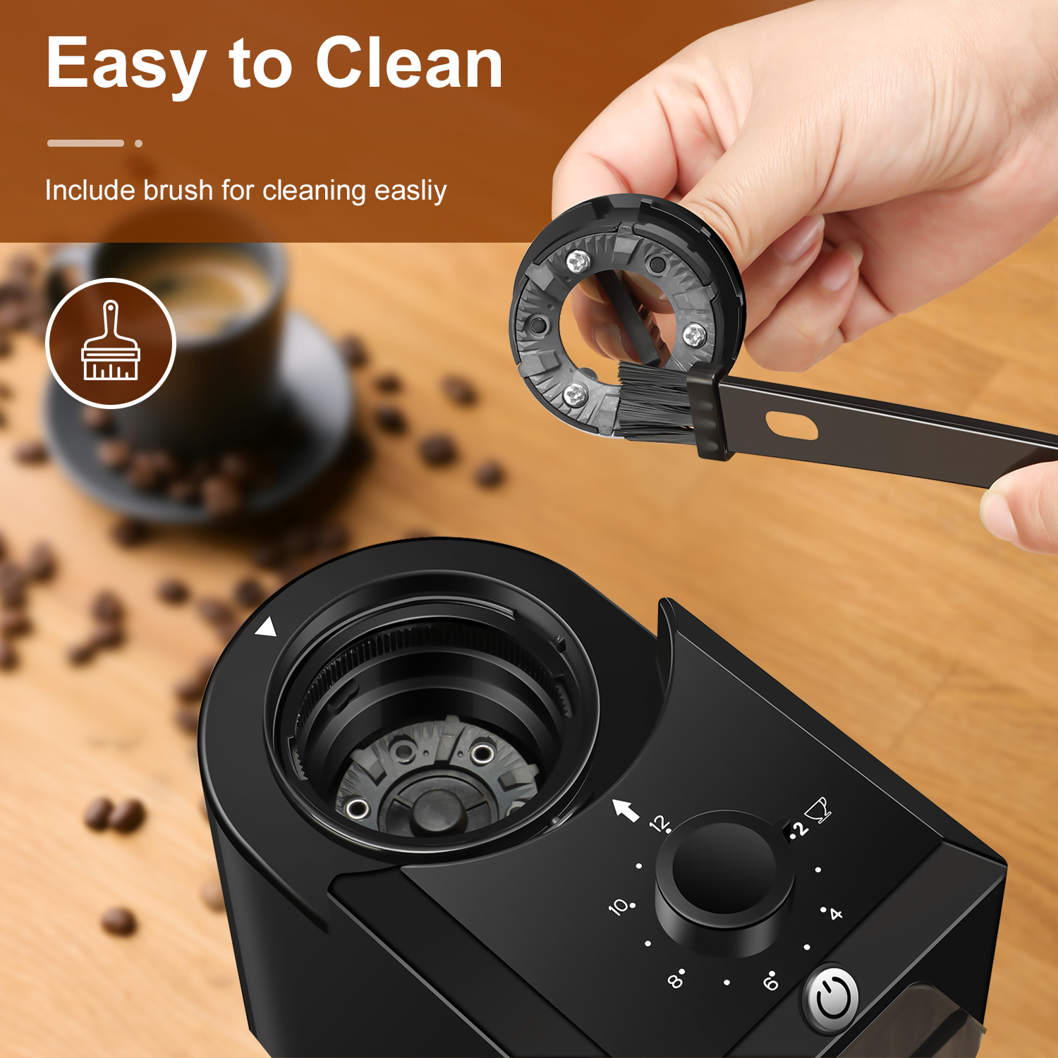 Elektrische braammolen Koffiemolen Automatisch koffiebonen malen met 28 maalinstellingen voor espresso French Press Drip 2-12 Cup