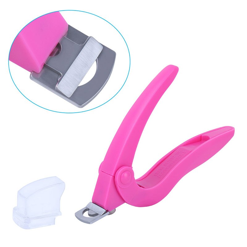 1 pièce de coupe-ongles rouge rose bleu pour faux ongles en gel uv, coupe-bordures en acier inoxydable, outil de manucure