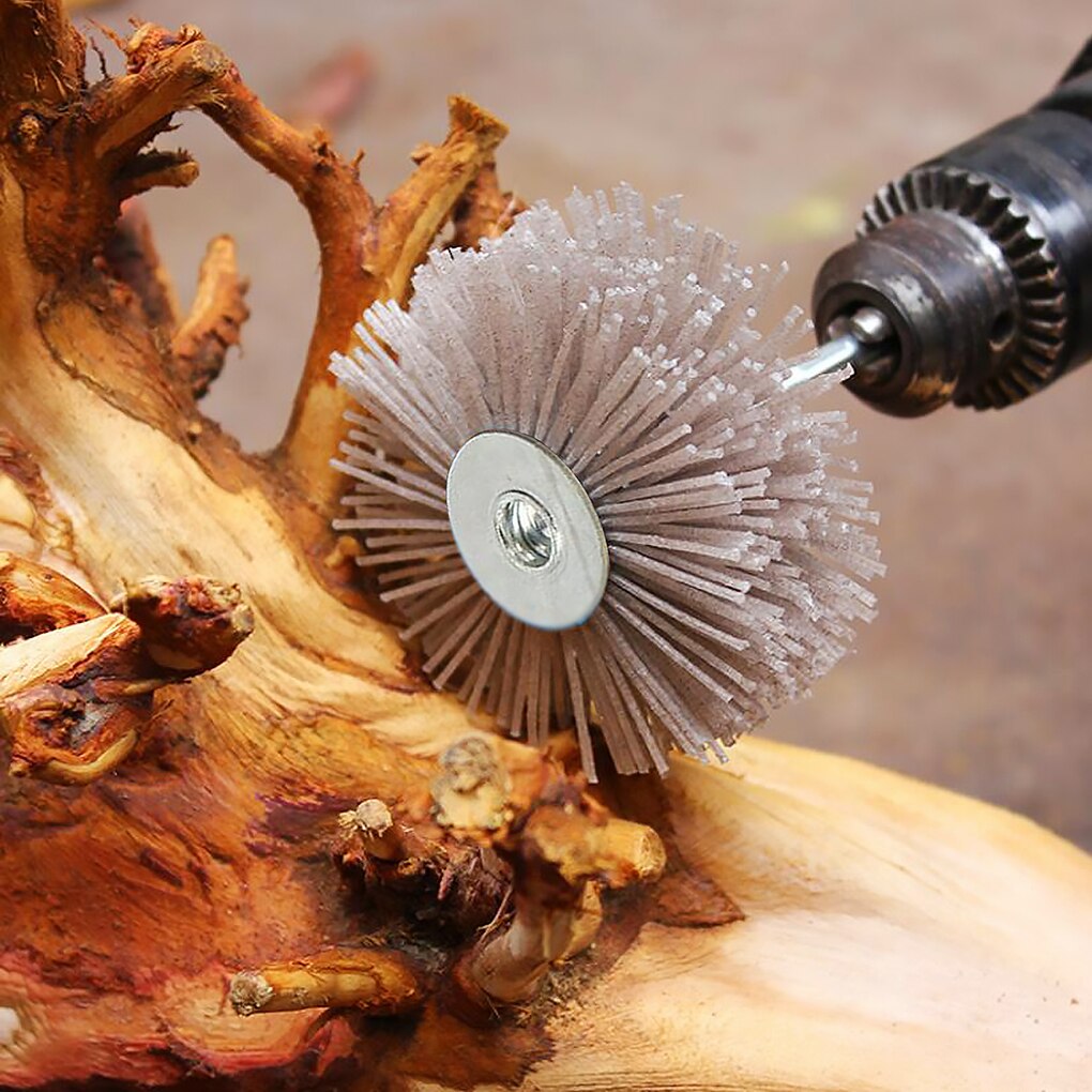 Nylon Wire Brush Abrasive Wheel Flower Head Woodworking Polishing Wire Grinding Wheel