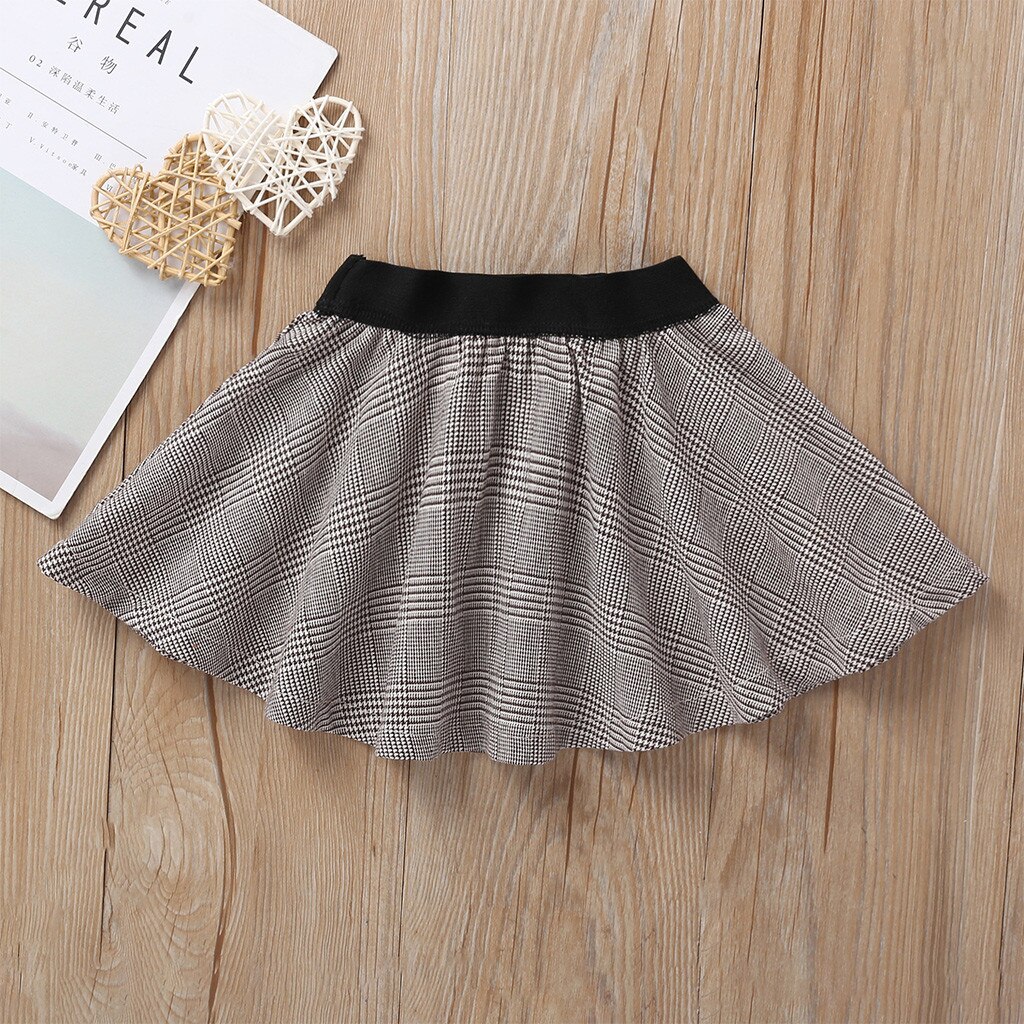 2022 nuove ragazze gonne scozzesi primavera autunno bambini gonne a pieghe Bottoming bambini Plaid principessa moda Pettiskirt