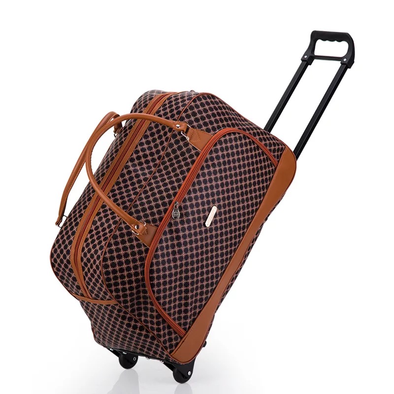 24 '' rejsetaske trolley kuffert på hjul håndbagage rullende bagage kvinder hånd stor bagage taske præcise trolley tasker: 02