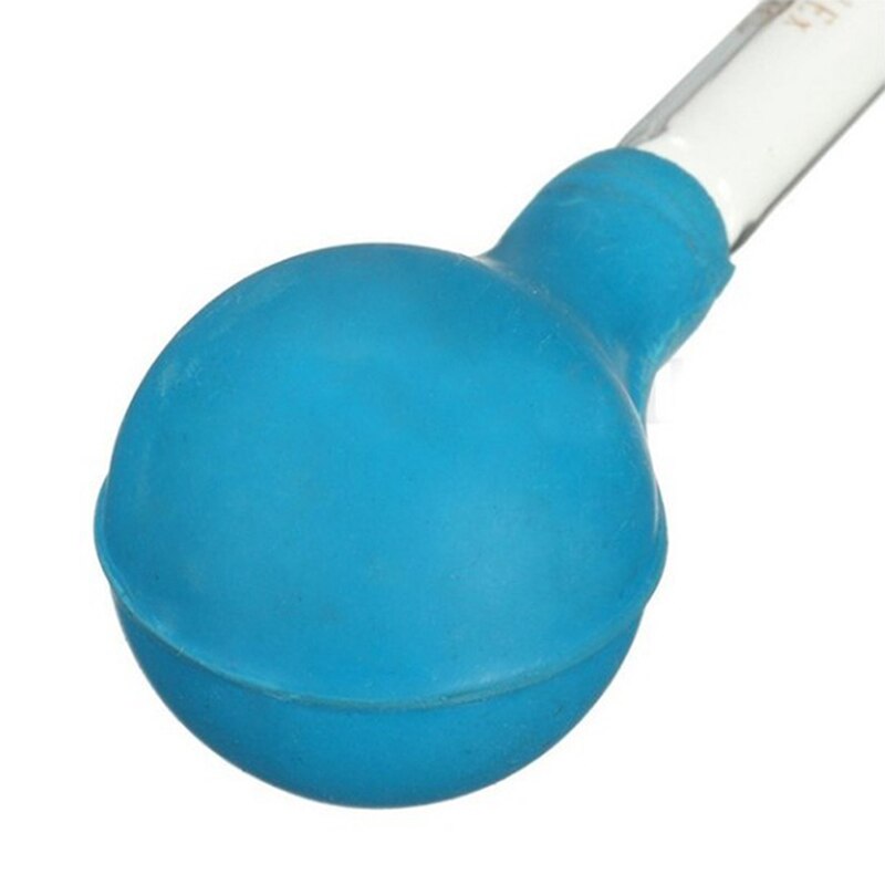 Rubber Hoofd Dropper Glazen Pipet Lab Druppelaar Pipet Met Schaal Lijn Blue & Transparant