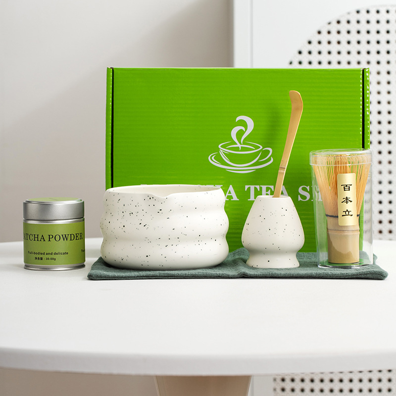 Batidor de té blanco Matcha, utensilios de té para ceremonia japonesa, herramienta de té Chasen de bambú, cepillo de té, exquisito Kit Matcha para juego de té, 1/2/4/6 Uds.: Verde