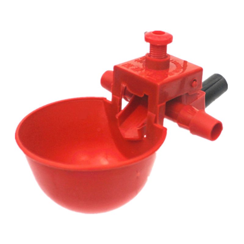 Automatic Chicken Waterer Cups 50Pcs/set Red Bird Chicken Fowl Drinker Bowl Feed Automatic Adjustable Poultry Water Drinking Cup