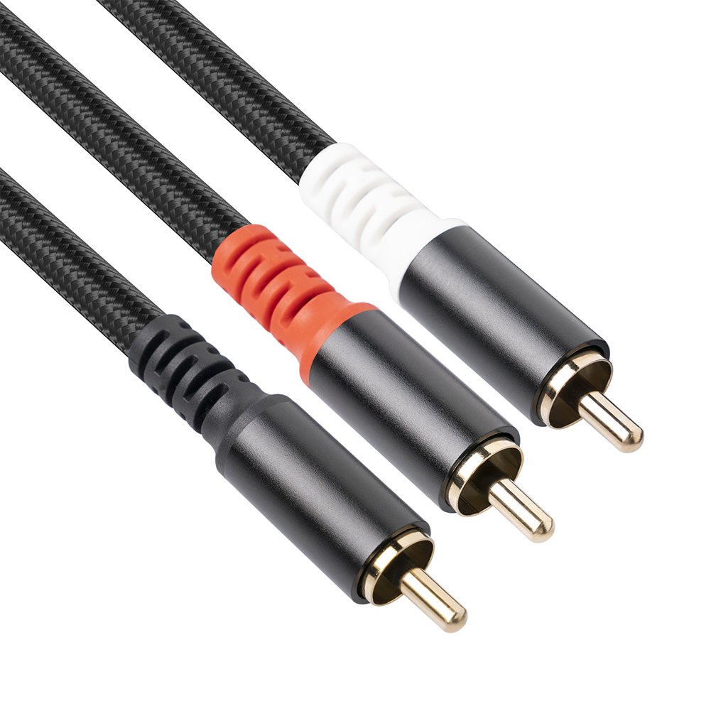 Adaptateur RCA vers 2 RCA 1/2/3/5M, câble Audio Flexible RCA vers 2RCA Y, câble séparateur, cordon Audio auxiliaire pour amplificateur TV, lecteur DVD