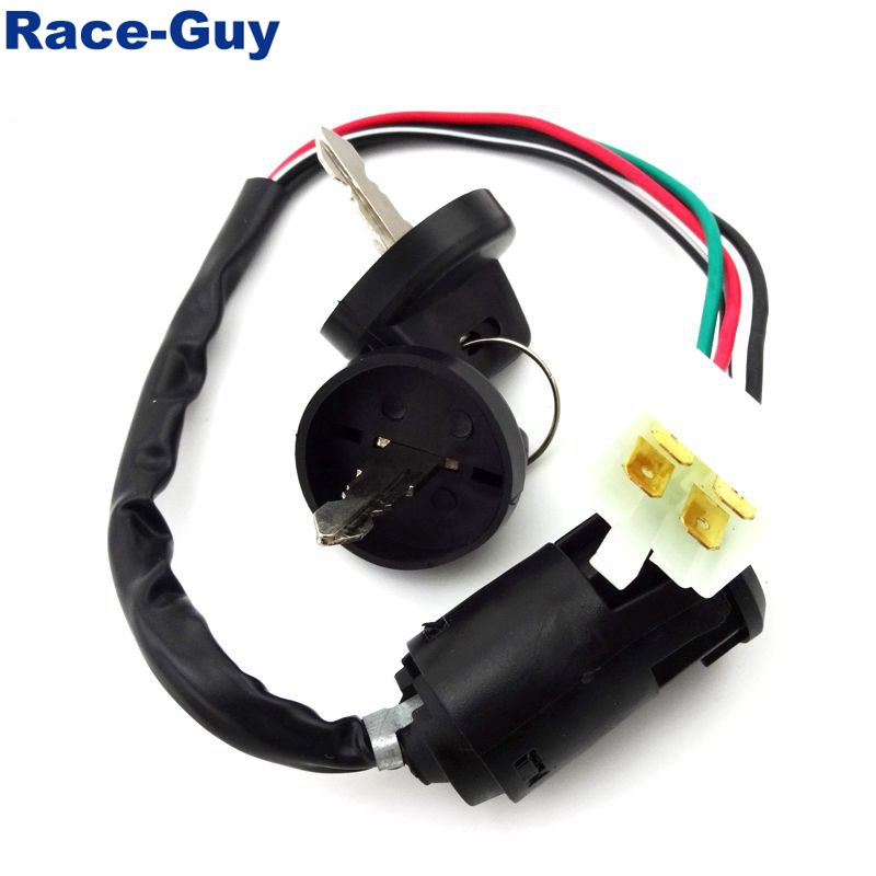 4 Pin Wire Ignition Key Switch For Chinese ATV Quad 4 Wheeler Go Kart Taotao Sunl Roketa Kazuma 50cc 70cc 90cc 110cc 125cc