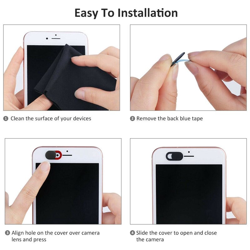 6 Pack Webcam Cover Slide Ultra Thin Round Laptop Camera Cover Slide Privacy Protection for Computer Pro