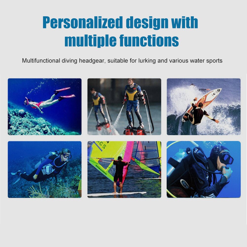 Neoprene Scuba Diving Hood 3MM Diving Cap Bib Dive Hood Warm Durable Stretchable for Surfing Snorkeling Sailing ED889