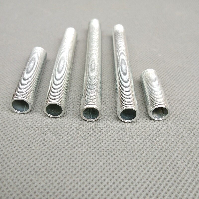 Tube fileté creux M10, longueur 16-23cm, tige à dents, accessoires d'éclairage d'outils, 10 pièces/lot