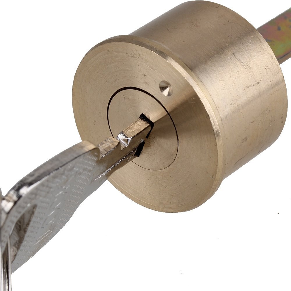 Polished Brass Replacement Rim Cylinder Door Lock Nightlatch Line Shaped