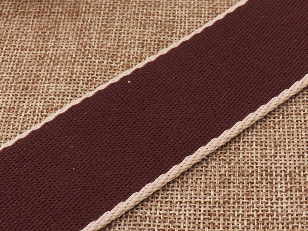 1 1/2 "blødt bæltebælte vævet pungebånd dingle bomuldsvævet bælte nøglering nøglering båndbåndsnorbånd -38mm: 6- rødbrun