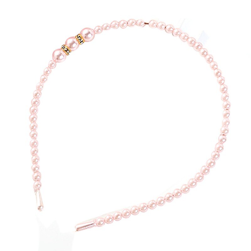 Style Baby Children Girls Hair Hoop Cute Faux Pearls Hair Hoop Headwear Photography Prop Party