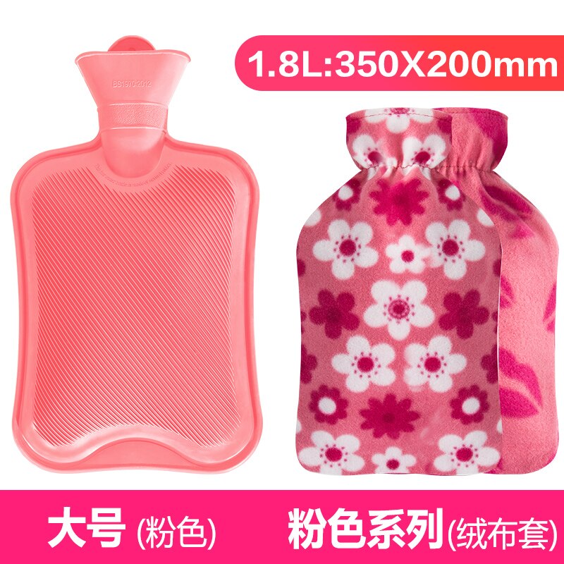 Pluizige Rubber Warm Water Zak Grote Zachte Cover Meisjes Water Bag Herbruikbare Calentador Manos Handwarmer EA6RSD: Pink 2