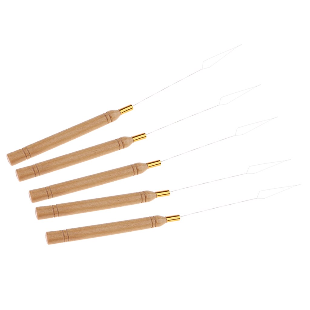 5pcs Micro Rings Loop Pulling Threader Stainless Steel Loop Hook Set