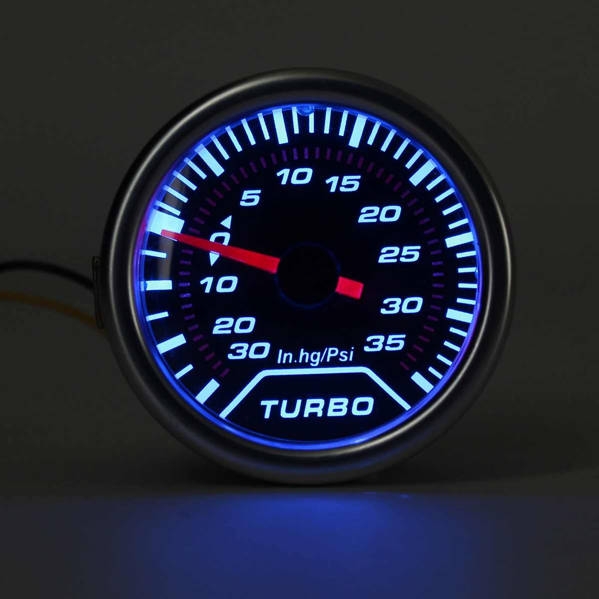 52mm universal turbo boost måler in.hg/psi blå led bakgrunnsbelysning bilmåler for honda/vw/toyota