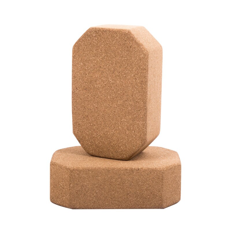 Miljövänlig åttakantig kork tegel skum hem träning fitness gym träning sport verktyg 21.5*13.5*7cm