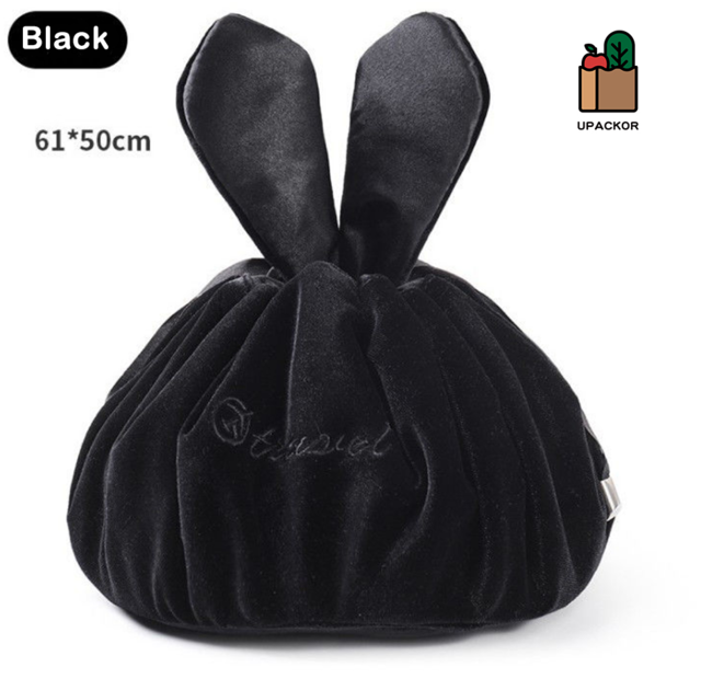 Upackor Katoen Cosmetische Tas Leuke Zachte Konijn Oor Meisje Make-Up Case Accessoires String Opbergdoos Voor Meisje En Reizen: UP015-E