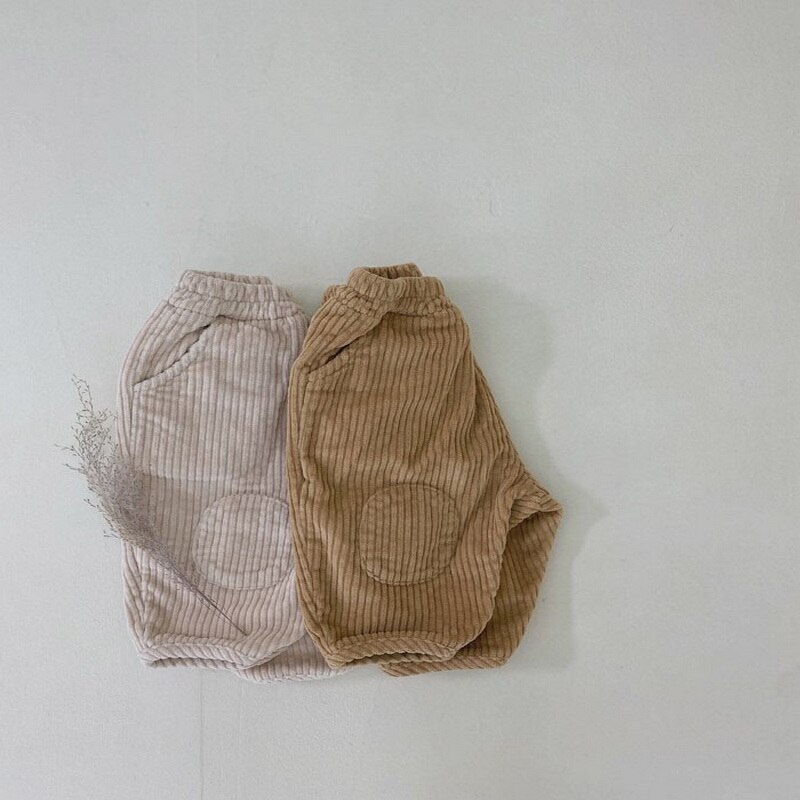 Koreaanse Stijl Herfst Kinderen Meisjes Jongens Broek Corduroy Losse Radijs Broek Kinderen Uitloper Mode Kleding E3000