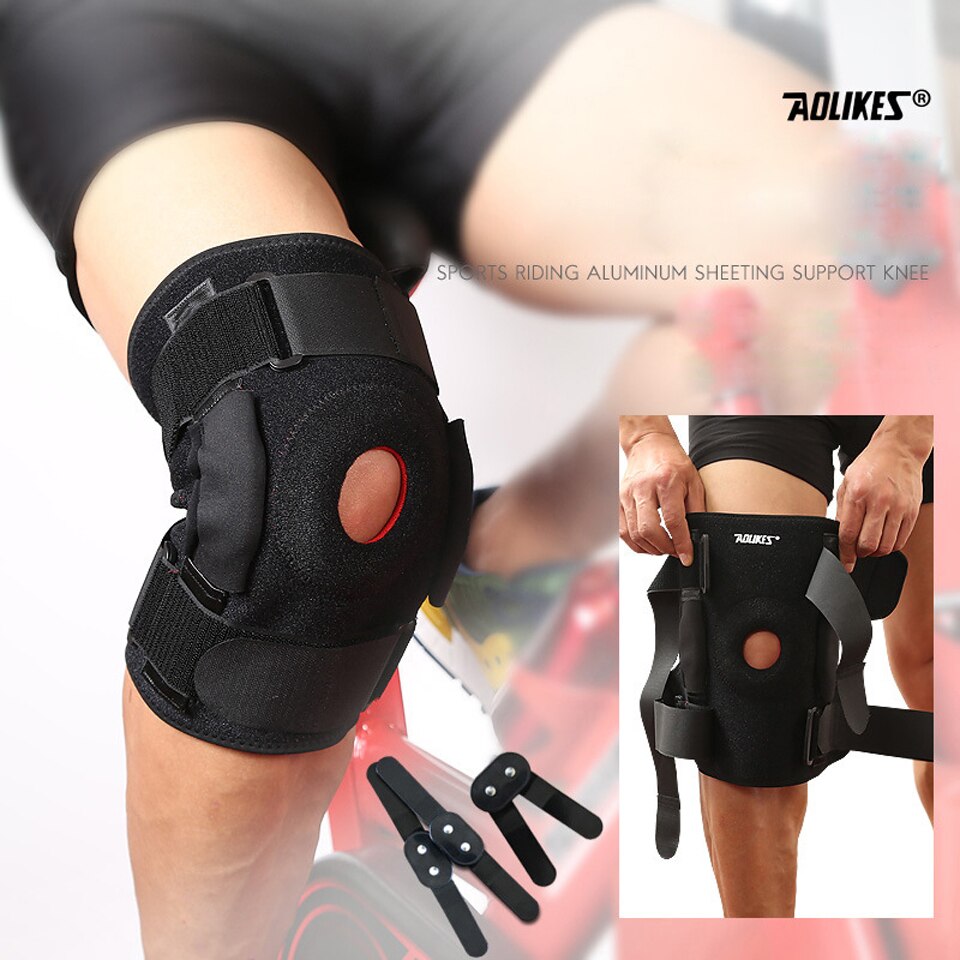 Rodillera deportiva de seguridad 1 Uds con soporte de Hing policéntrico rodillera negra Rodilleras protectoras Rodilleras