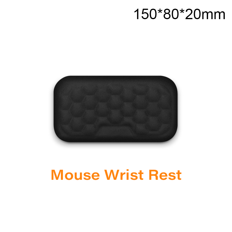 Reposamuñecas para teclado de oficina, almohadilla de ratón de espuma viscoelástica, soporte de muñeca, reposabrazos ergonómico para portátil, accesorios de ordenador de oficina: Caqui