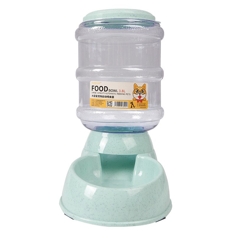 3,8 L Haustier Hund Katze Automatische Zubringer Große Kapazität Trinken Waterer Brunnen Wasser Flasche Fütterung Schalen Spender Für Katzen Hunde: Lebensmittel Grün