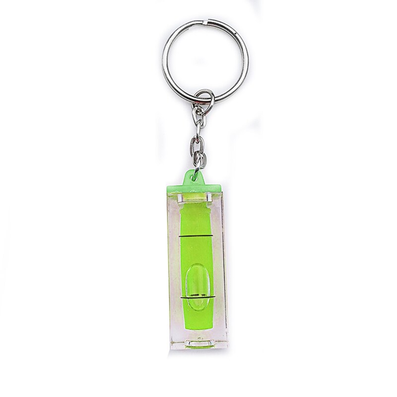 Junejour diy mini waterpas waterpas zeer nauwkeurige inclinometer vloeistofniveau-indicator met sleutelhanger: Groente
