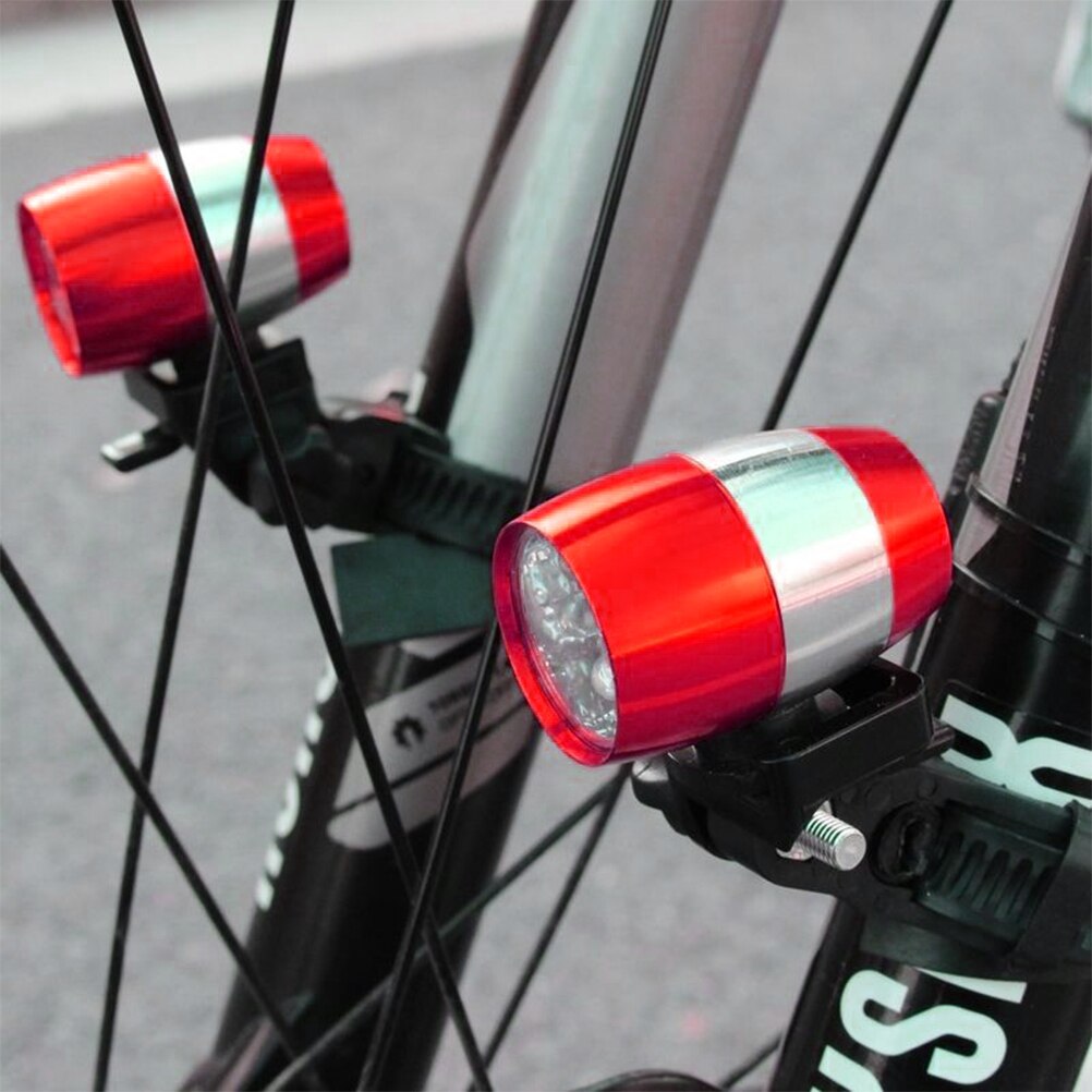 6LED Fietsverlichting Fiets Veiligheid Lichten Waarschuwing Lamp Waterdicht Mountainbike Voorvork Aluminium Waarschuwingslichten Bier Licht: red