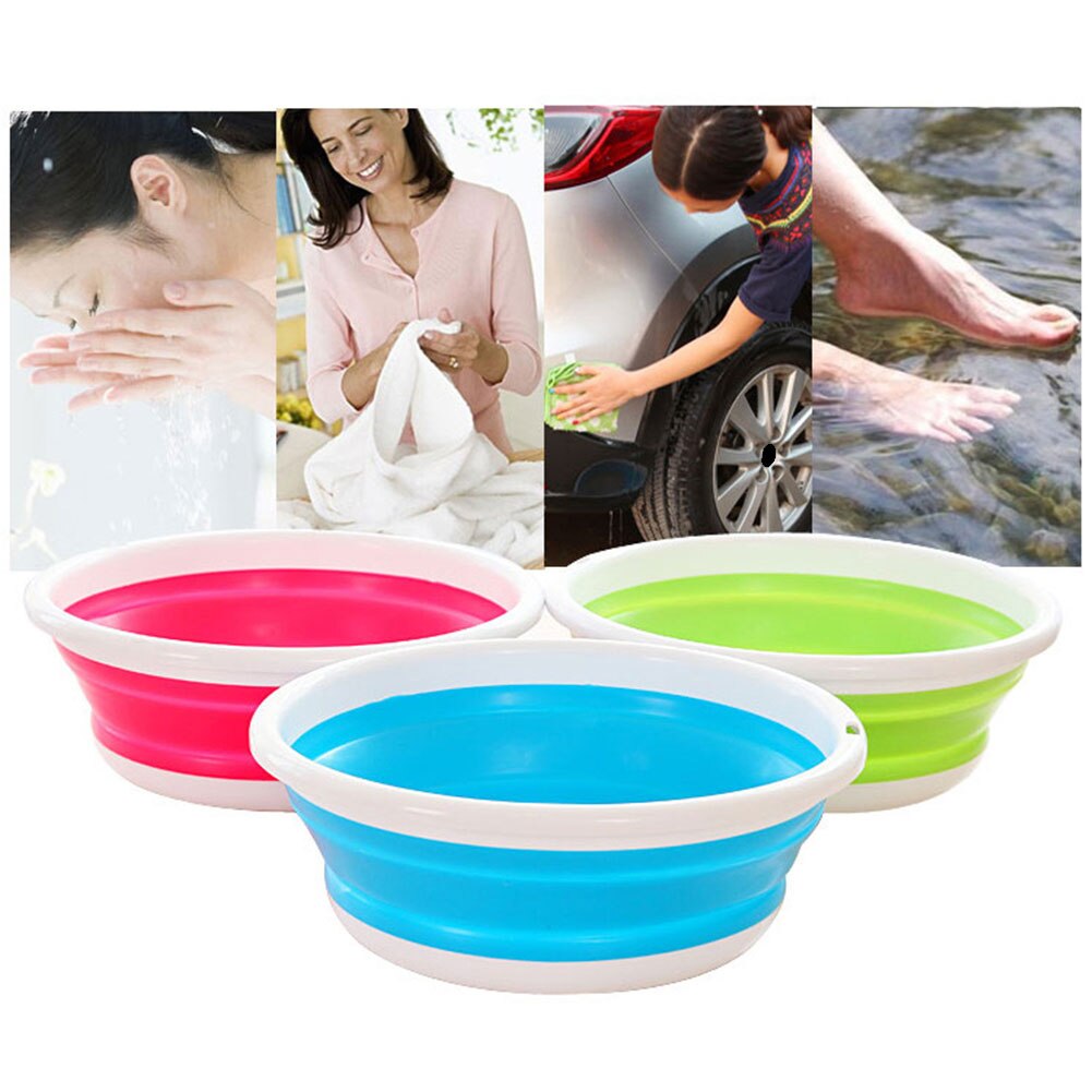 Mini Folding Water Container Bucket Sink Wash Basin Tourism Outdoor Folding Bucket Outdoor Camping Hiking Tools